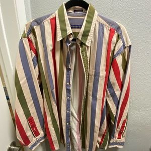 Striped button-down